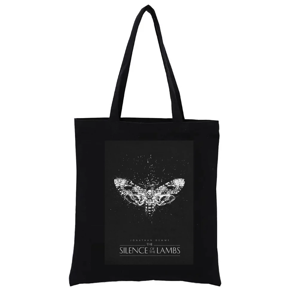 

The Silence of the Lambs Graphic Tote Bag Vintage Posters Print Shoppong Bags Totebag Casual Totes Women's Handbags for Women