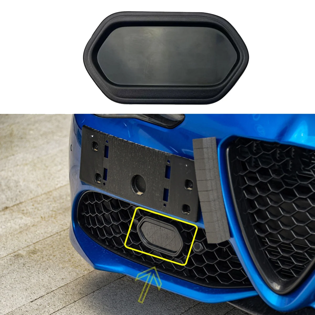 156119502 for Alfa Romeo Giulia Veloce Radar ACC Bumper Sensor Cover 2016 2017 2018 2019 2020 2021 2022