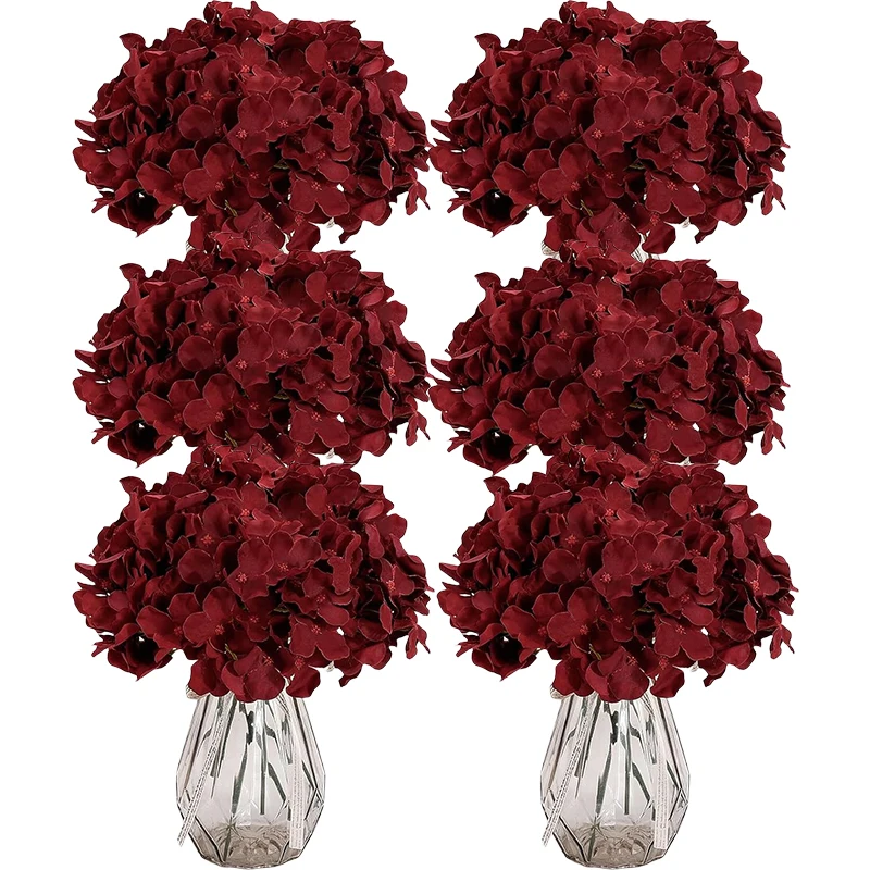 100 Pieces Silk Hydrangea Artificial Flowers Heads Full Hydrangea Flowers for Wedding DIY Floral Decorations image 3