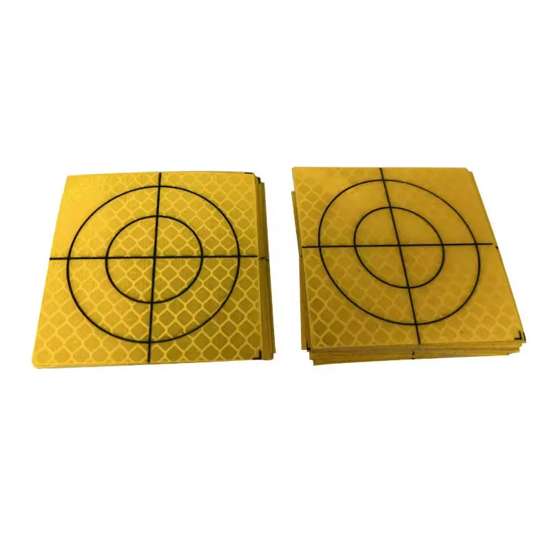 100pcs Size 60mm 20 30 40 50 80 100mm Reflector Sheet For Total Station Survey Geography Orange Target Sheet Reflective Sticker