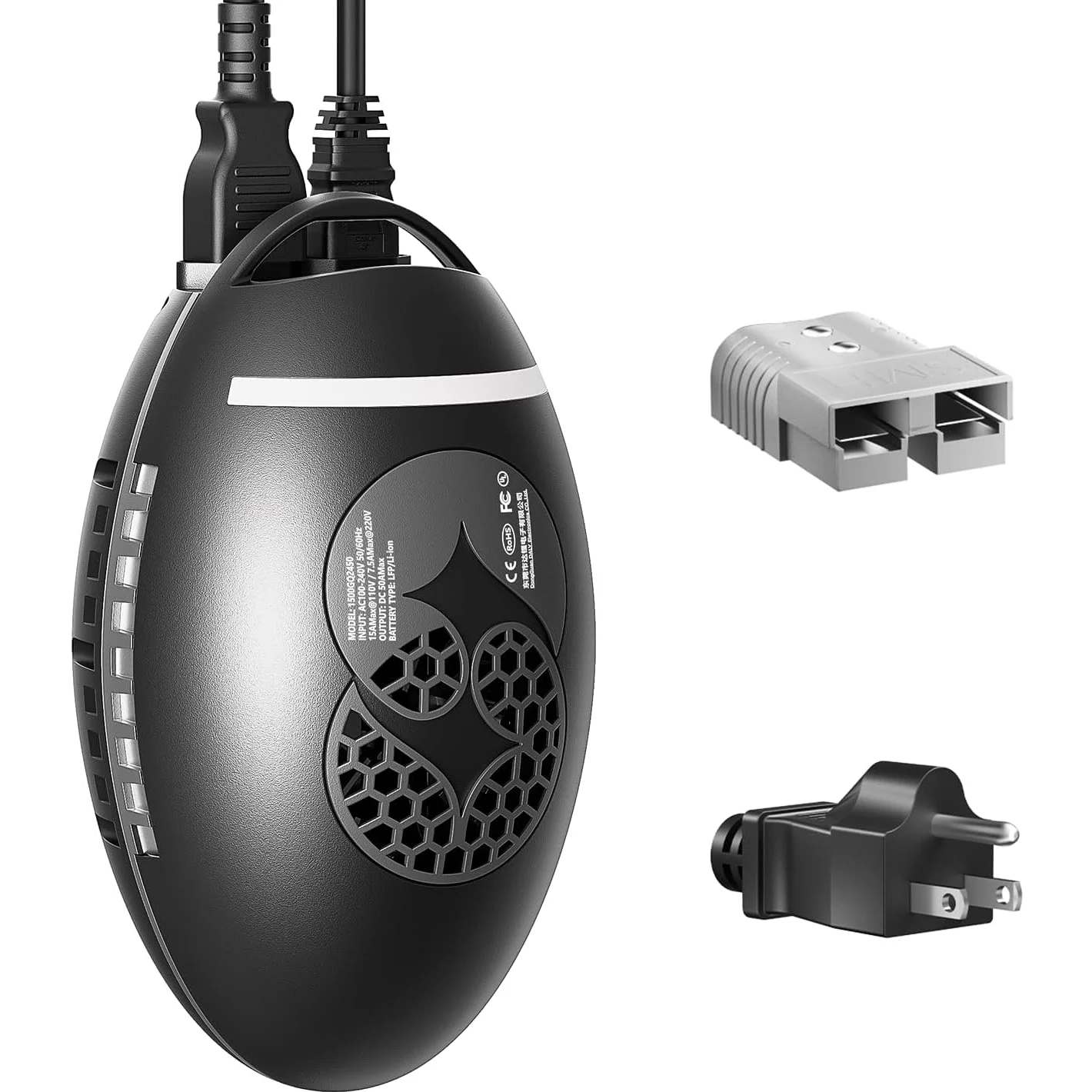 

DALY 1500W 50A LifePO4 Li-ion Battery Lithium Battery Charger 24V 6S 7S 8S Suitable for Golf Carts Klifts AGV 25.2V 29.4V 29.2V