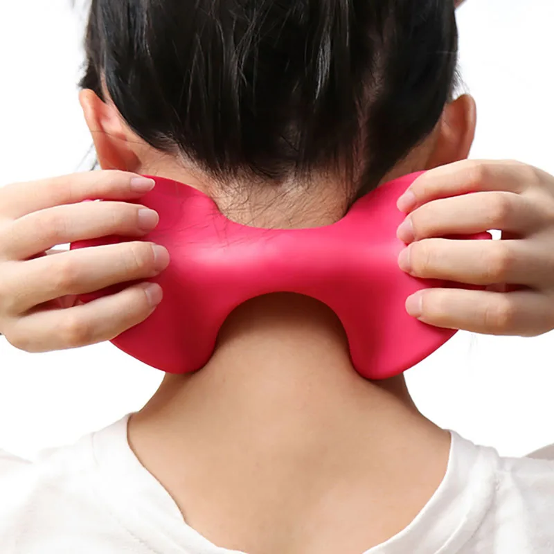 Manual Cervical Massager Silicone Portable Massage Machine with Little Jagged Relieve Pain Neck Stretcher Neck Orthotic Device
