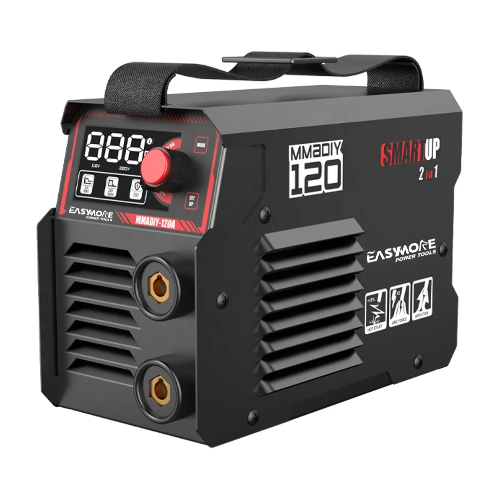 Portable 2-in-1 MMA/LIFT TIG Welding Machine New DIY 120A IGBT Inverter Big Display DC Motor ARC Welder IP21S Protection 5.1KW