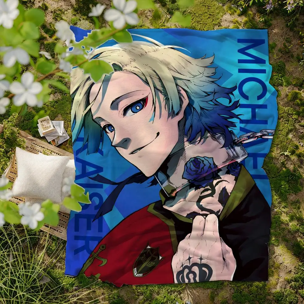 Anime B-Blue L-Lock Throw Soft Flannel Blanket for Bed Bedroom Sofa Picnic Throw Skin-friendly Breathable Gift Cover