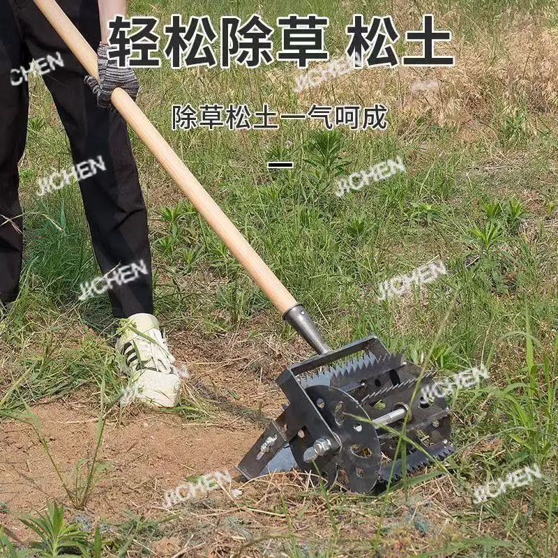 قطعة أثرية جديدة للمجرفة ذات العجلات ترقية زراعية، إزالة الأعشاب الضارة المدفوعة، فولاذ المنغنيز المخفف، مجرفة مسننة مبخرة، سميكة