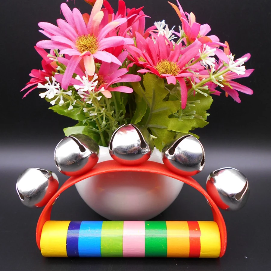 5 Colors Available Half Round Hand Ringing Bell Creative Education Toys Classic Musical Performance Instruments Gift for Kids