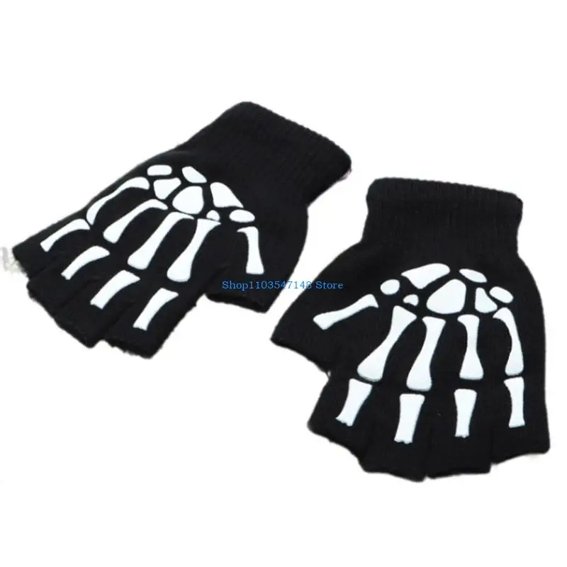 

P88B Trendy Mitten Thermal Gloves Warm for Girl Women Thicken Gloves Five Finger