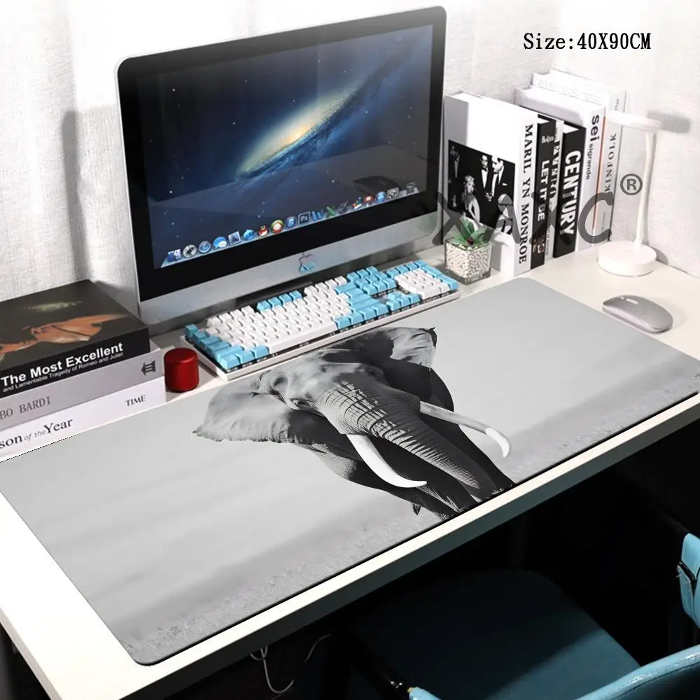 HYBXAXC Indian Elephant Desk Mat, Non-slip and Waterproof Mouse Pad, Office and Gaming Desk Decorative Mat, Perfect  for Friends