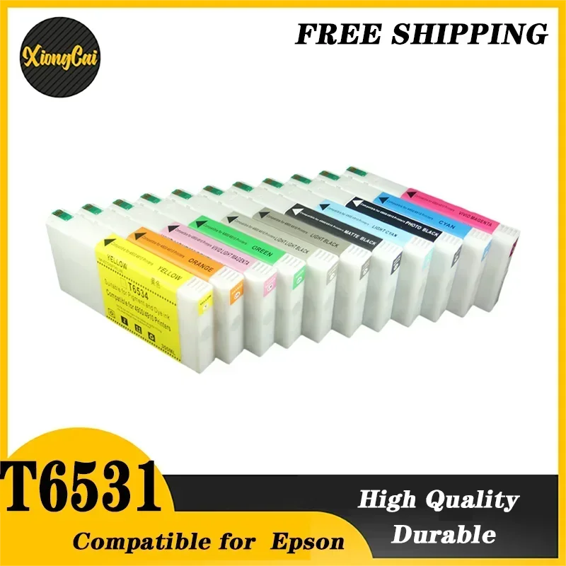 

Для принтера Epson Stylus Pro 4900 4910, 200 мл, совместимый картридж T6531 T6531-T6539 T6551 T6559, заполненный пигментными чернилами