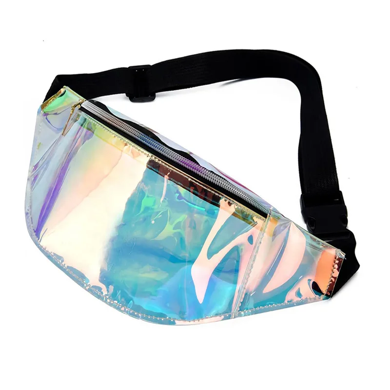 موضة جديدة ملونة الليزر حزمة مراوح شخصية حقيبة الكتف حزام الكتف قابل للتعديل التسوق وركوب الخيل