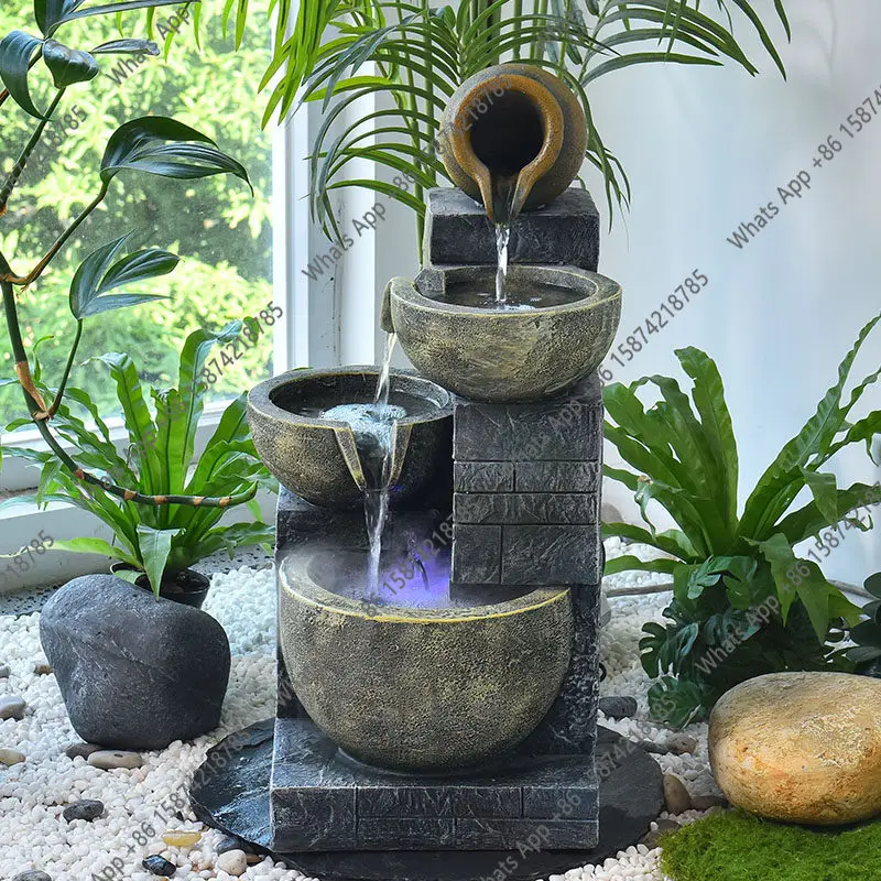 

Bn Indoor Water Landscaping Rockery Ornaments Fountain Landscape New Chinese Indoor Living Room Floor Circulation Water System