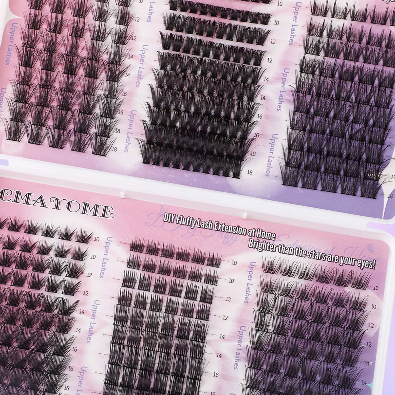 DIY Fluffy Volume False Eyelashes 380pcs clusters Eyelash Extensions bond and seal glue tweezer set professionals Makeup