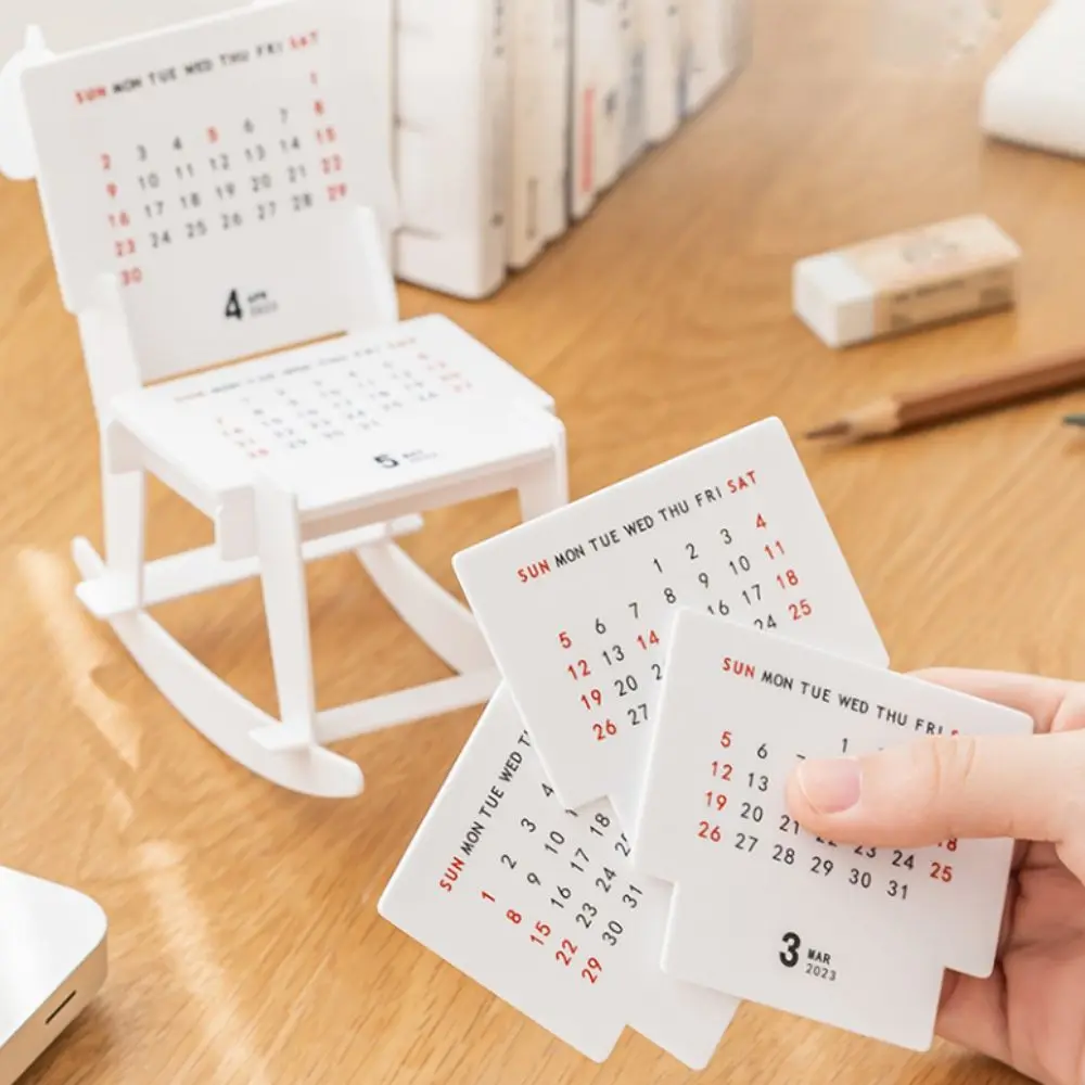 

Mini 2025 Desk Calendar Set Time Schedule 3D Trojan Horse Calendar Days Until Self-discipline Building Block Calendar Children