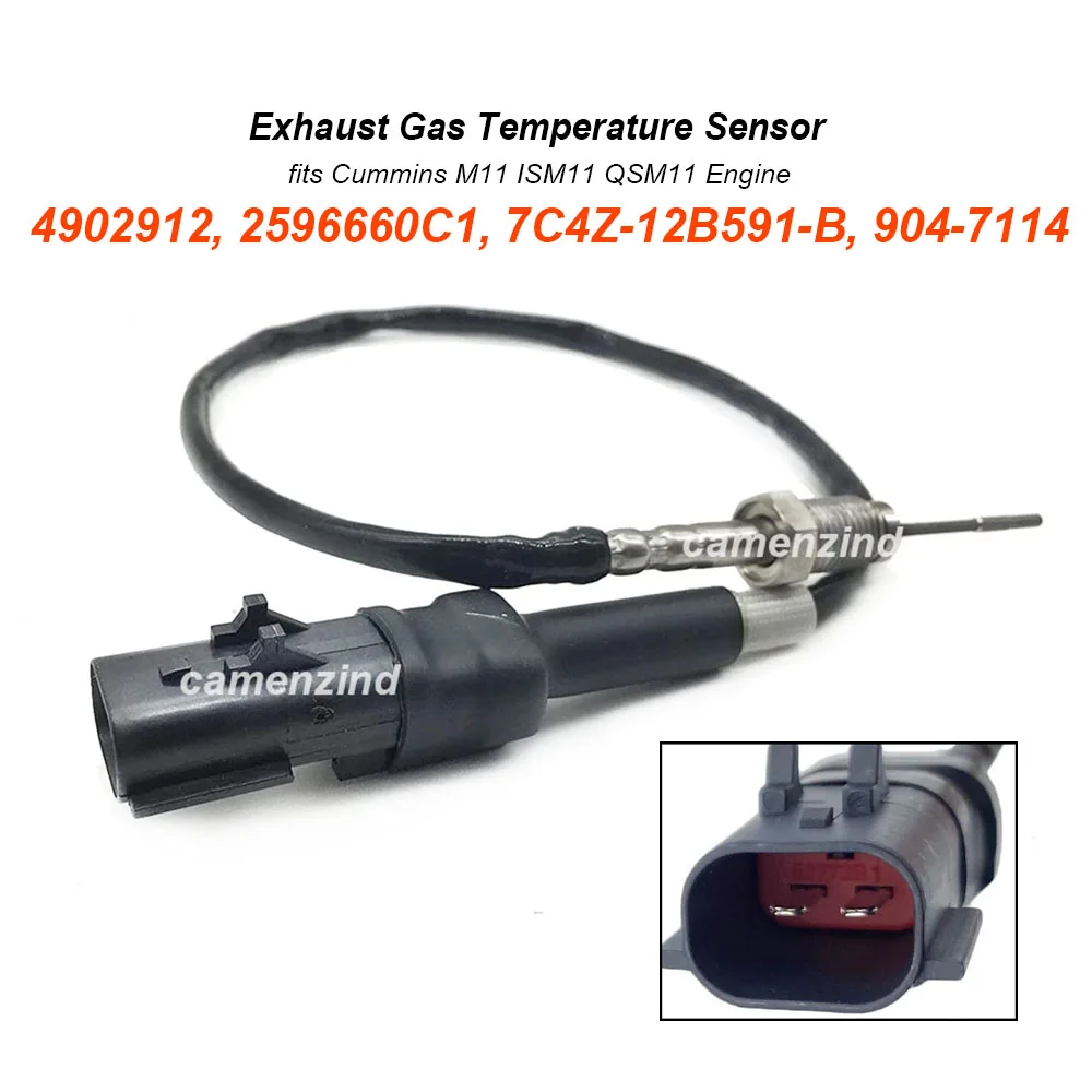 Exhaust Gas Temperature EGT Sensor 4902912 904-7114 2596660C1 7C4Z-12B591-B Fits For C-ummins M11 ISM11 QSM11 Engine