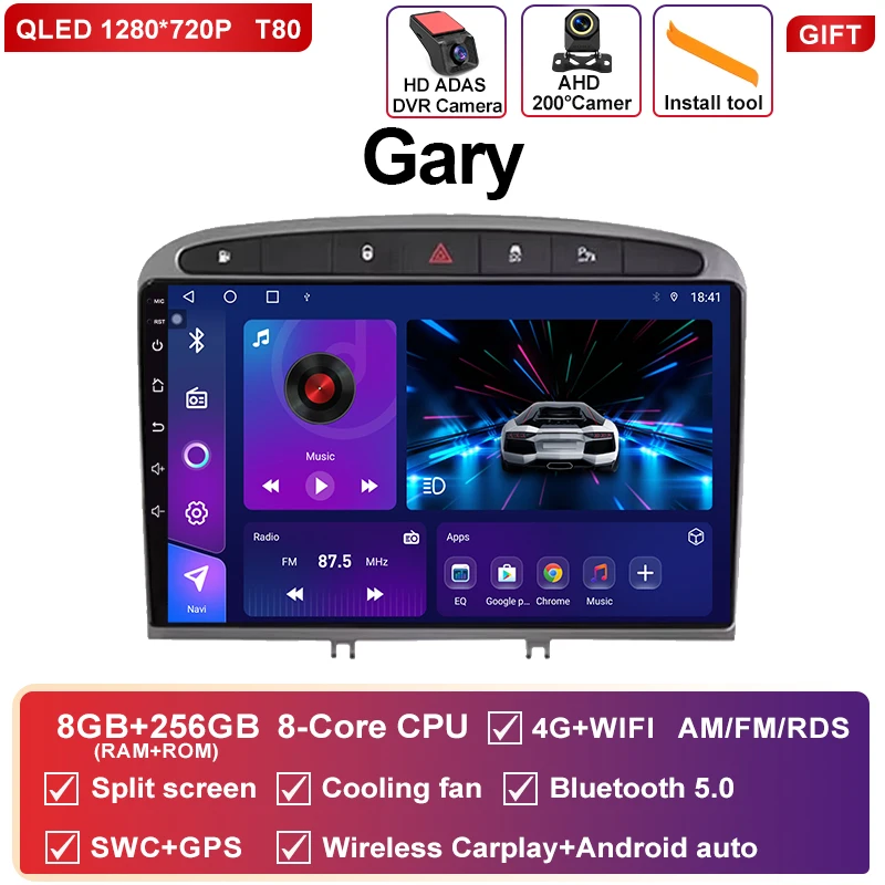 Android 16 autoradio voor Peugeot RCZ 308 SW 2007-2015 408 2012-2020 Multimedia Navigatie GPS Carplay Auto Head Unit 4G WIFI BT