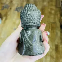 Natural Golden Obsidian Buddha Carving Polished Reiki Healing High Quality Room Decor Energy Gift 1PCS 4