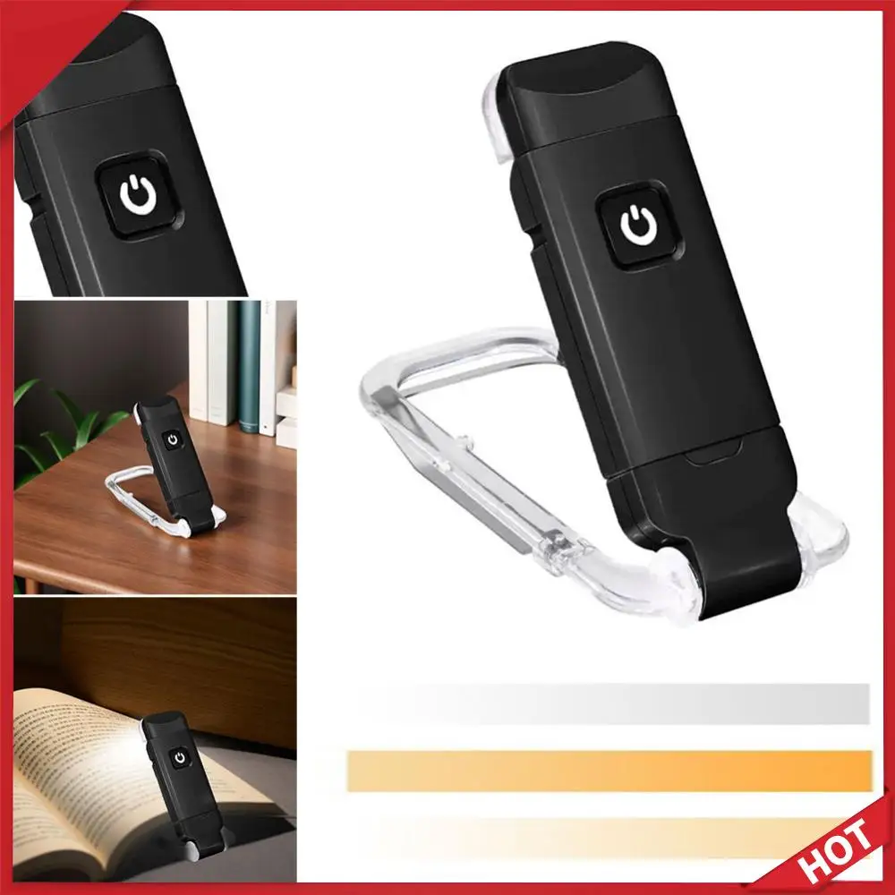 

Портативная светодиодная лампа для чтения с USB-зарядкой, на прищепке, ночник для книголюбов и детей