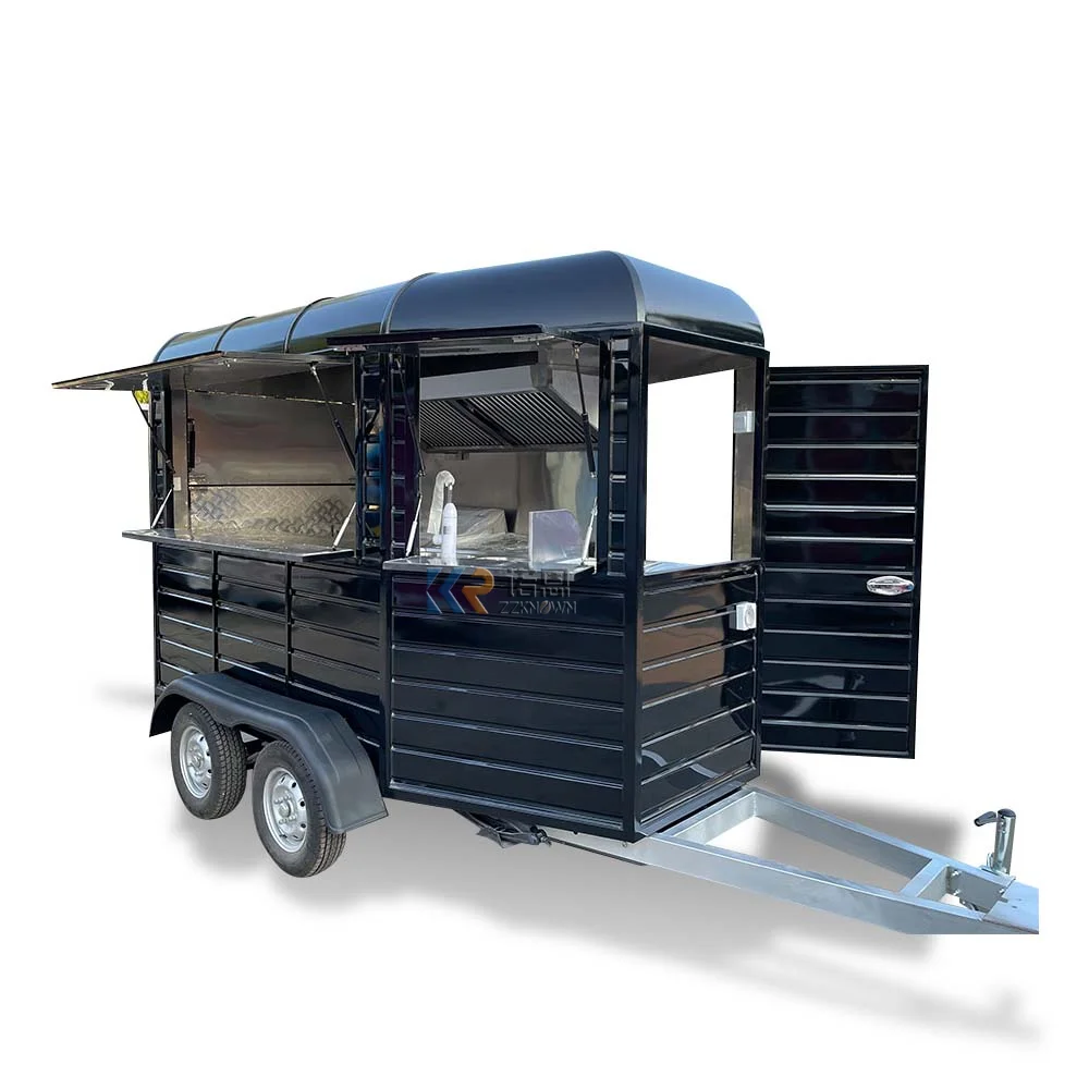 Remorque alimentaire de cuisine mobile, standard UE, meilleure vente, rue, camions alimentaires, 2 roues