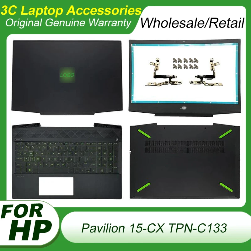 

New Original For HP Pavilion 15-CX Green TPN-C133 Laptop LCD Back Cover Front Bezel Hinge Palmrest Bottom Case Repair L20313-001