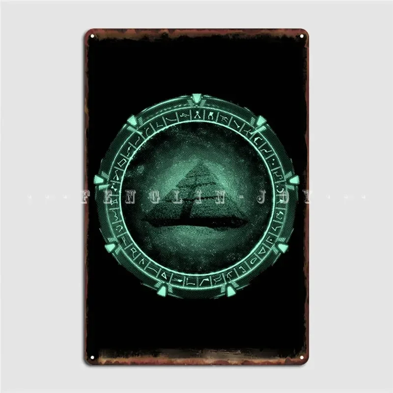 علامة Stargate Ra المعدنية ، ديكور جداري قديم ، ملصق قصدير ، حفلة النادي #1