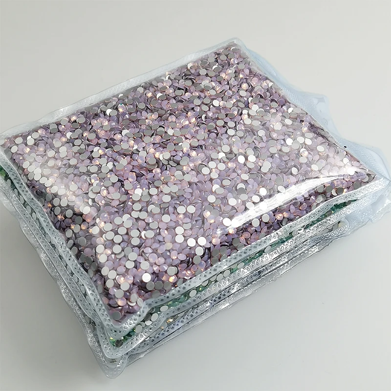 Wholesale Bulk Package 100 Gross White Pink Green Opal Flatback Glass Rhinestones Non HotFix Crystal Stones Nail Art Decoration