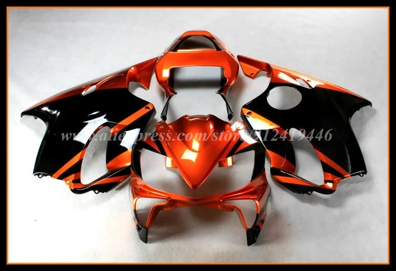 4Gifts Injection Mold New ABS Whole Fairings Kit Fit for HONDA F4i 2001 2002 2003 01 02 03 Bodywork Set Orange Black