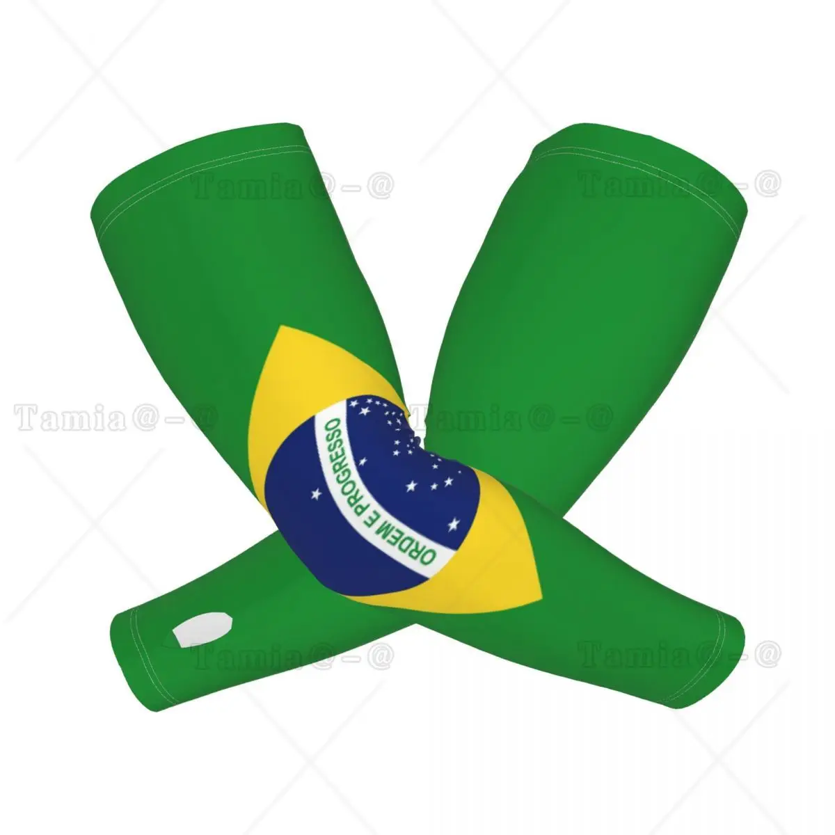 Cool Cycling Sleeve Sport Brazil Flag Cooling Arm Sleeves Anti-sunburn Sunscreen Uv Protection