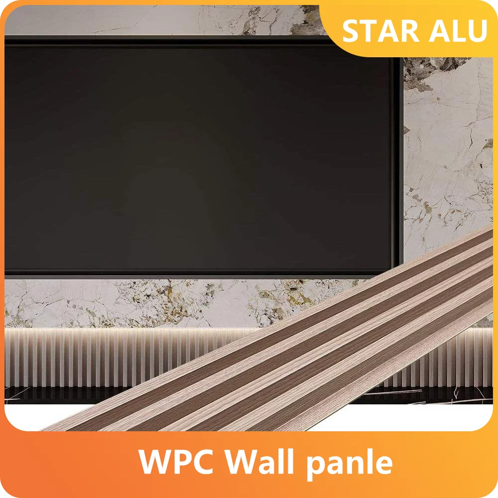 Indoor WPC Wall Panel - Waterproof & Moisture Resistant Wood Plastic Composite Board, Lightweight, Soundproof