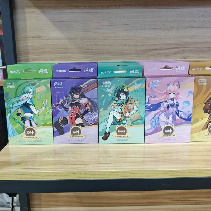 本物の原神カード Vol.2 天才呼び出し Tcg バトルカード胡桃雷電将軍アニメキャラクターコレクションカード子供のおもちゃ
