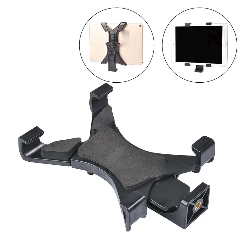 1PC Tripod Clamp Holder Tablet Stand Adapter Adjustable Car Home Travel Live Streaming for iPad Air Mini Pro Galaxy Tab Bracket