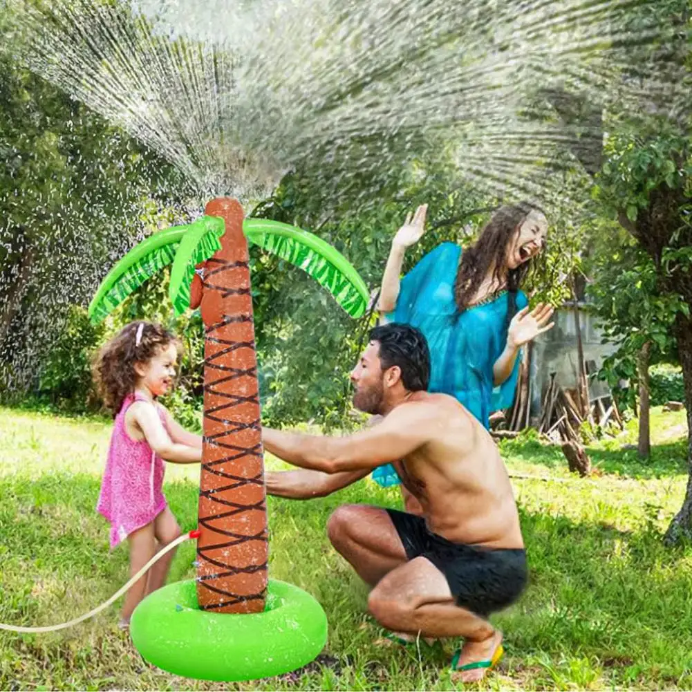 Inflatable Water Spray Safety Good Air-tightness Inflatable Palm Tree Creative PVC Inflatable Sprinkler Toy for Garden