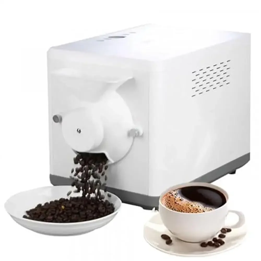 

Coffee Bean Roaster Machine Adjustable Temperature Timer 1500g Home Use Roasting 360° Stir Fry Even Heating Brushless Motor