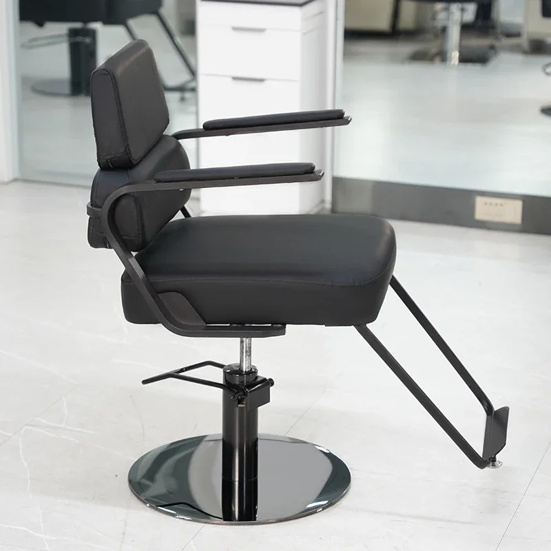 Simple Vintage Barbershop Barber Chair Swivel Lift Perm Barber Chair Hair Dyeing Shave Cadeira De Barbeiro Salon Furniture GM212