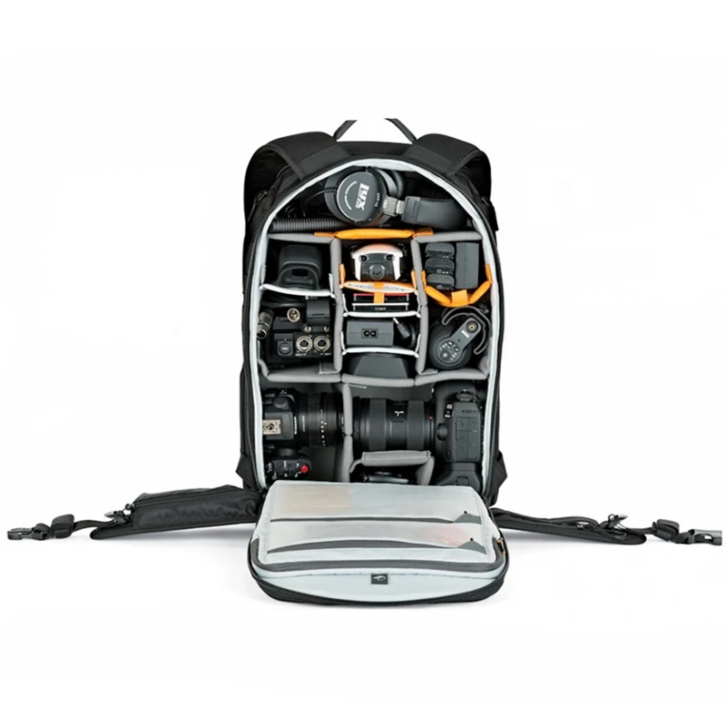 Lowepro ProTactic BP 450 AW II الكتف SLR حقيبة كاميرا كمبيوتر محمول على ظهره مع غطاء الطقس 15.6 بوصة حقيبة لابتوب