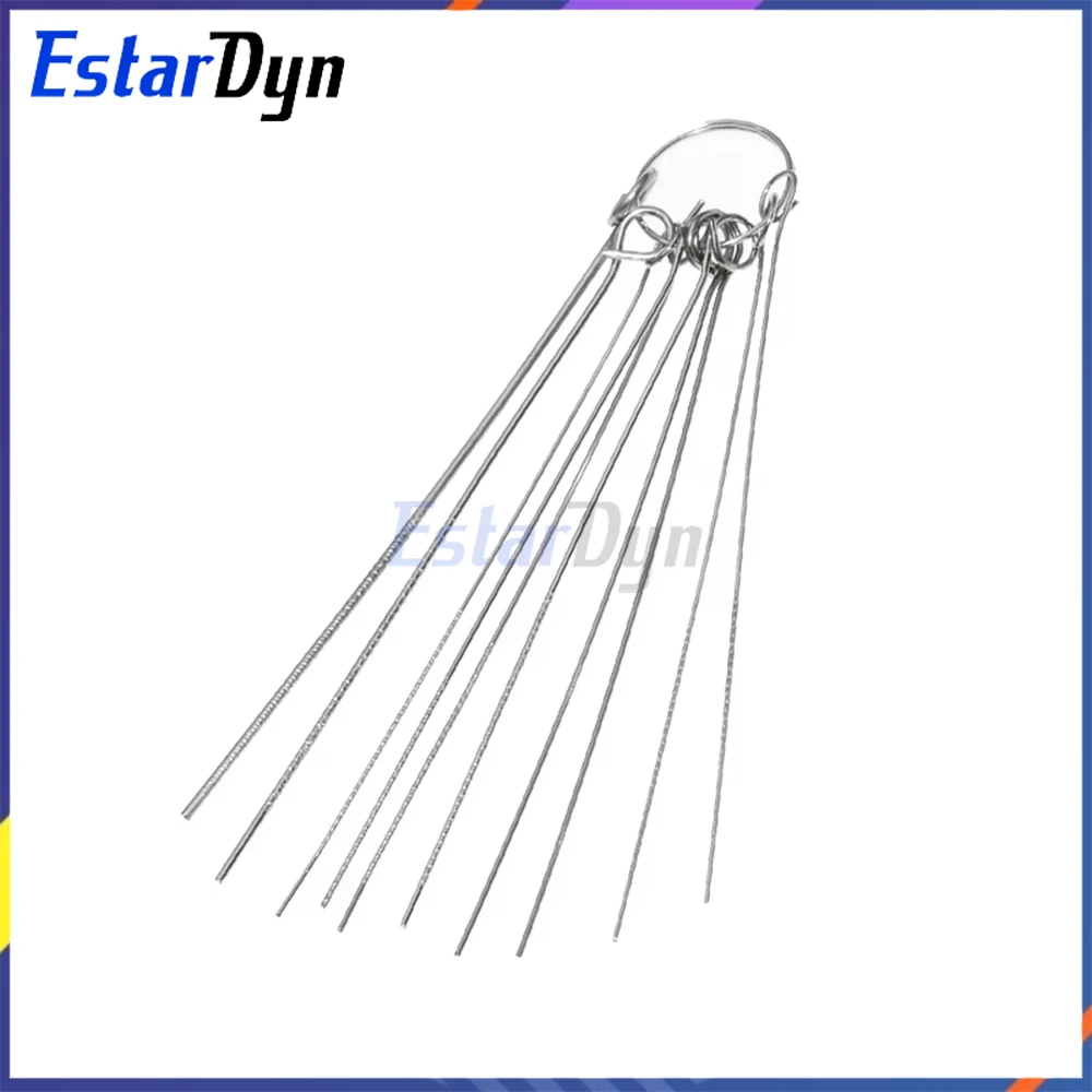 10 Stainless Steel Needle Set PCB Electronic Circuit Through Hole Needle Desoldering Welding Repair Tool 100mm 0.5-1.5mm 10 sets