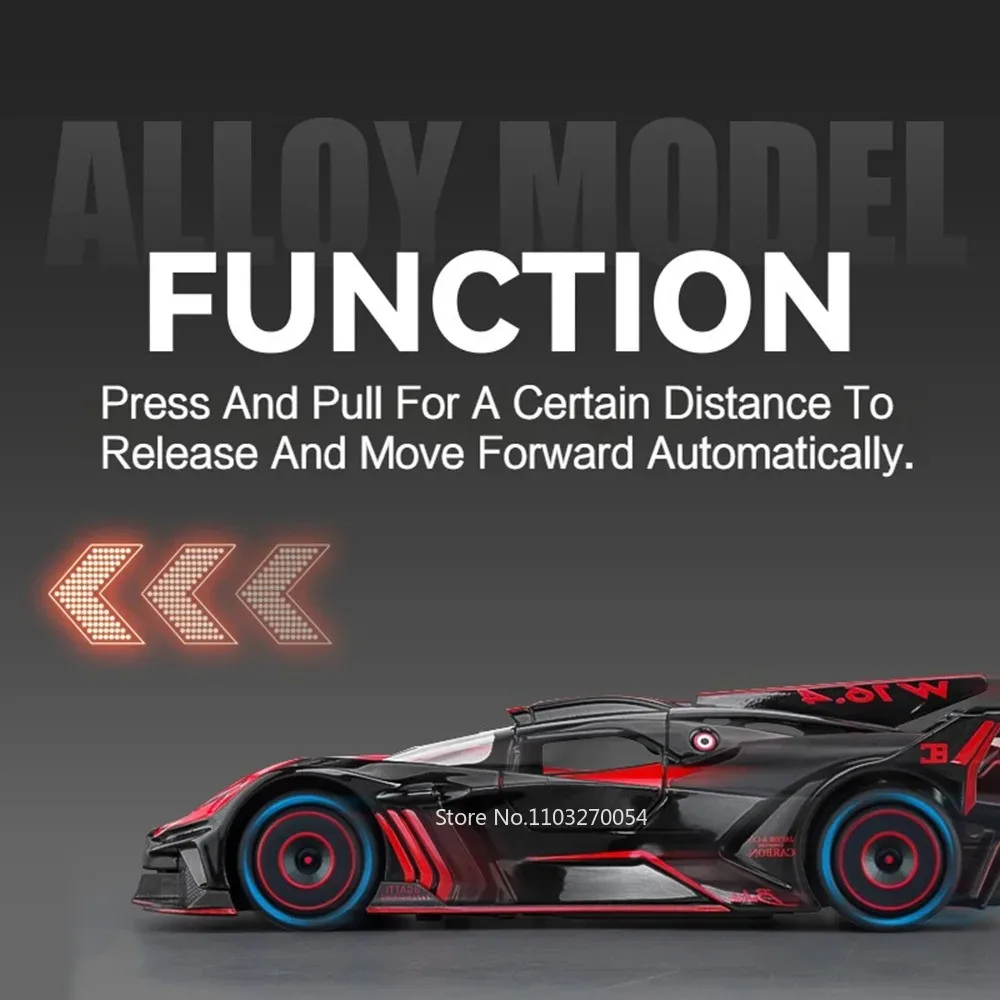 1:24 Bolide Revuelto Legierung Modell Diecast Auto Spielzeug Türen Geöffnet Sound Licht Zurückziehen Miniatur Fahrzeug Junge Erwachsene Geburtstag Geschenk – Detail 8