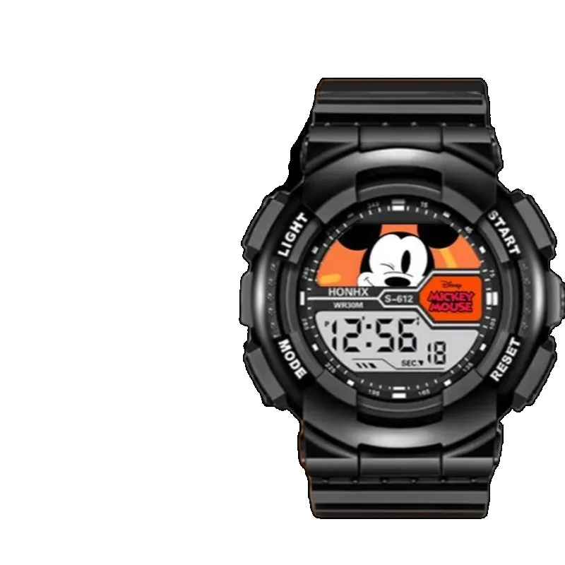 Disney Mickey Children's Watch Anime Character Student Fashion Creativity Outdoor Sports Electronic Rubber Watch Birthday Gift