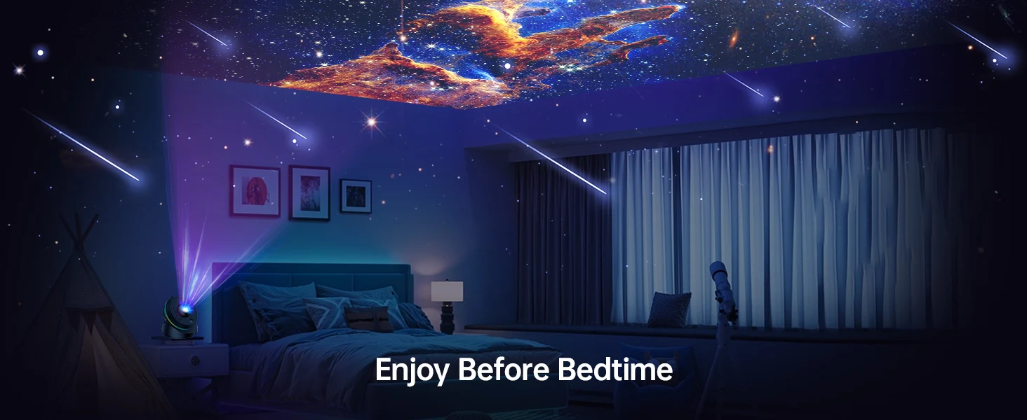 1 PC 13 in 1 Star Projector Night Light Galaxy Projector Bedroom Planetarium Projector with Timer and Rotation Function