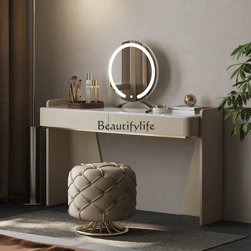 

03.ld14 Light luxury dresser, modern simplicity and high-end sense, pure natural Kali ice jade marble dresser