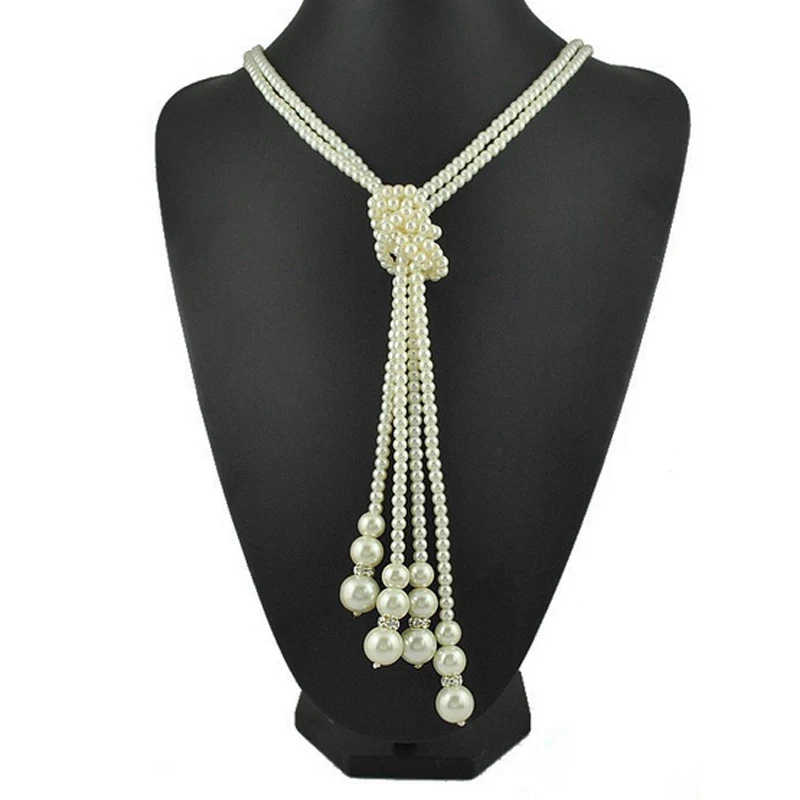 official-website по 1 грн все Joker 2Layer Long Baroque Perfectly Pearl Sweater Chain Necklace Women Long Pearl Beads Necklace