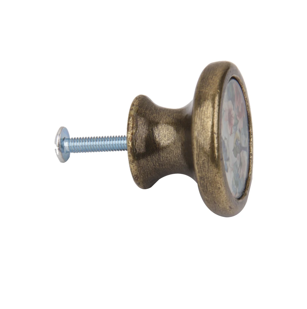 Vintage Brass Cabinet Handles Antique Drawer Pulls Wardrobe Knobs Furniture Hardware for Cupboard Door Drawer Decorative