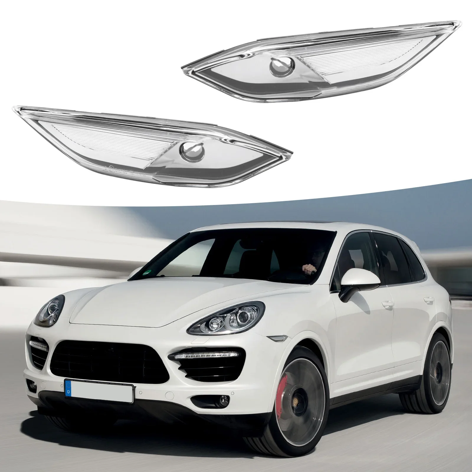 For Porsche Cayenne 958 2011 2012 2013 2014 Front Bumper Side Marker Light Turn Signal Reflector Lamp Cover Shell Without Bulb