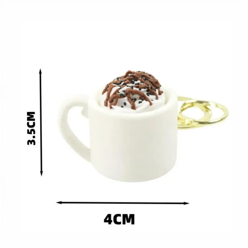 1 Stück Sundae Eisbecher-förmiger Schlüsselanhänger, 3D-gedruckter, niedlicher, simulierter Kaffeebecher, Stressabbau-Knopf, Fidget-Spielzeug – Detail 13