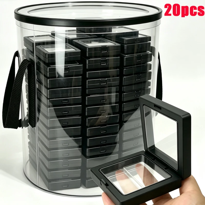 1-20pcs Multi Functional Jewelry 3D Suspended Storage Box Bracelet Necklace Portable Coin Collectibles Storage Display Box