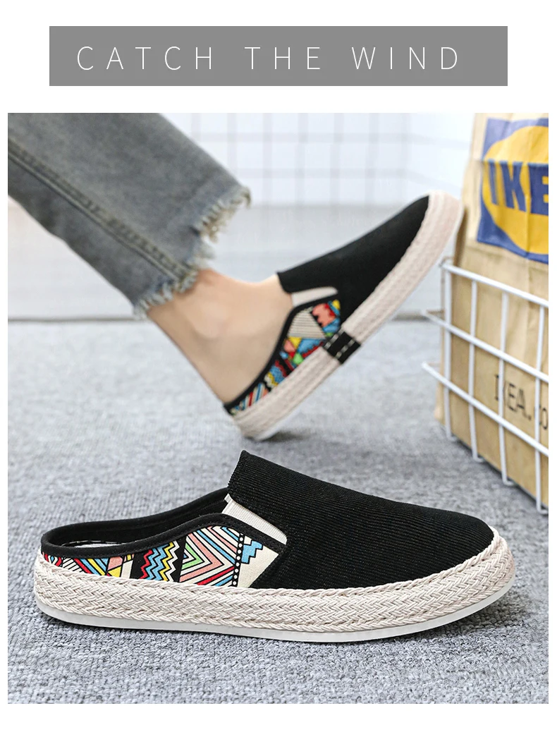 Outdoor-Sandalen für Herren, Halbschuhe, Sommer-Freizeitschuhe, Canvas, weicher Boden, leichter Wanderschuh, vulkanisierter Schuh – Detail 12