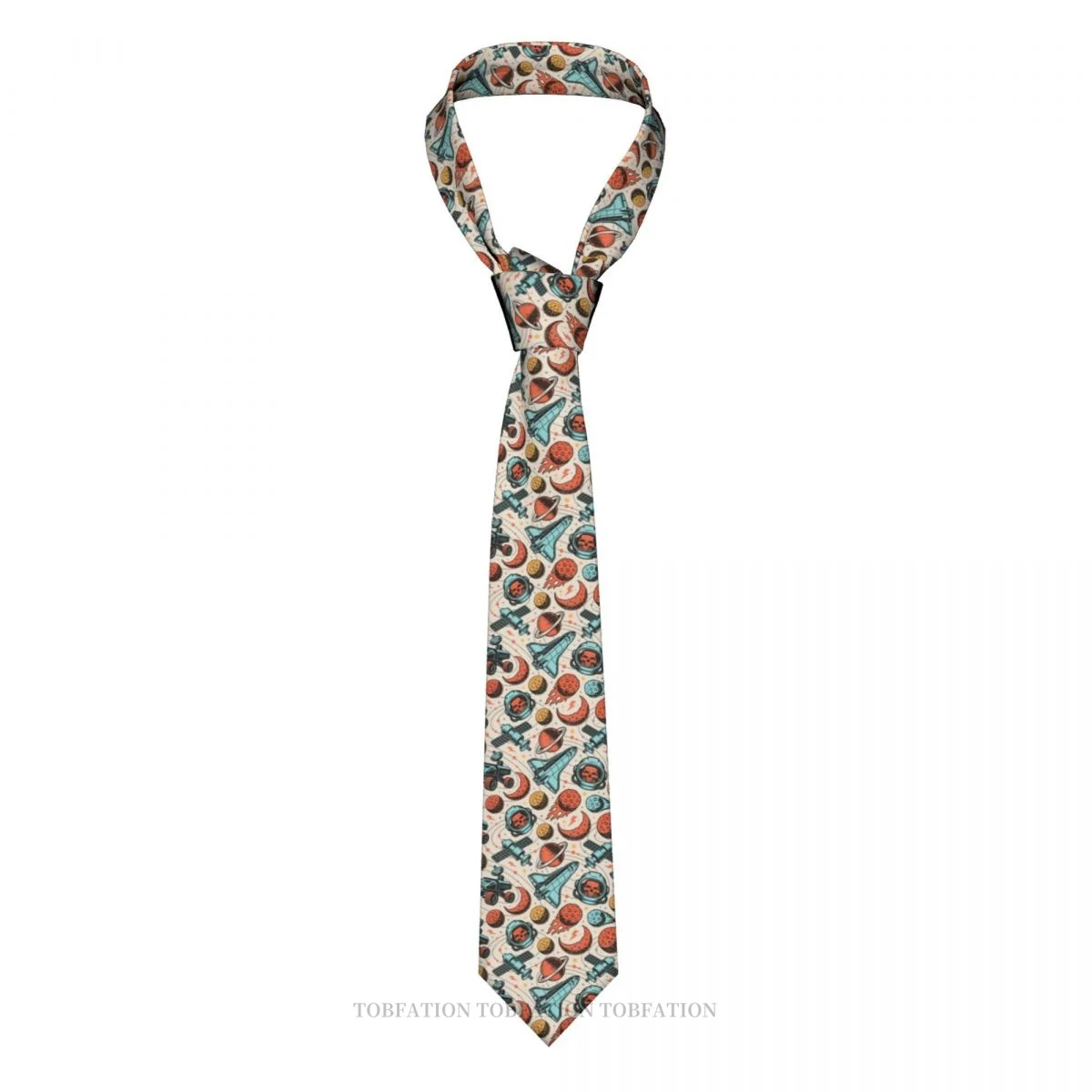 

Colour Vintage Space Classic Men's Printed Polyester 8cm Width Necktie Cosplay Party Accessory