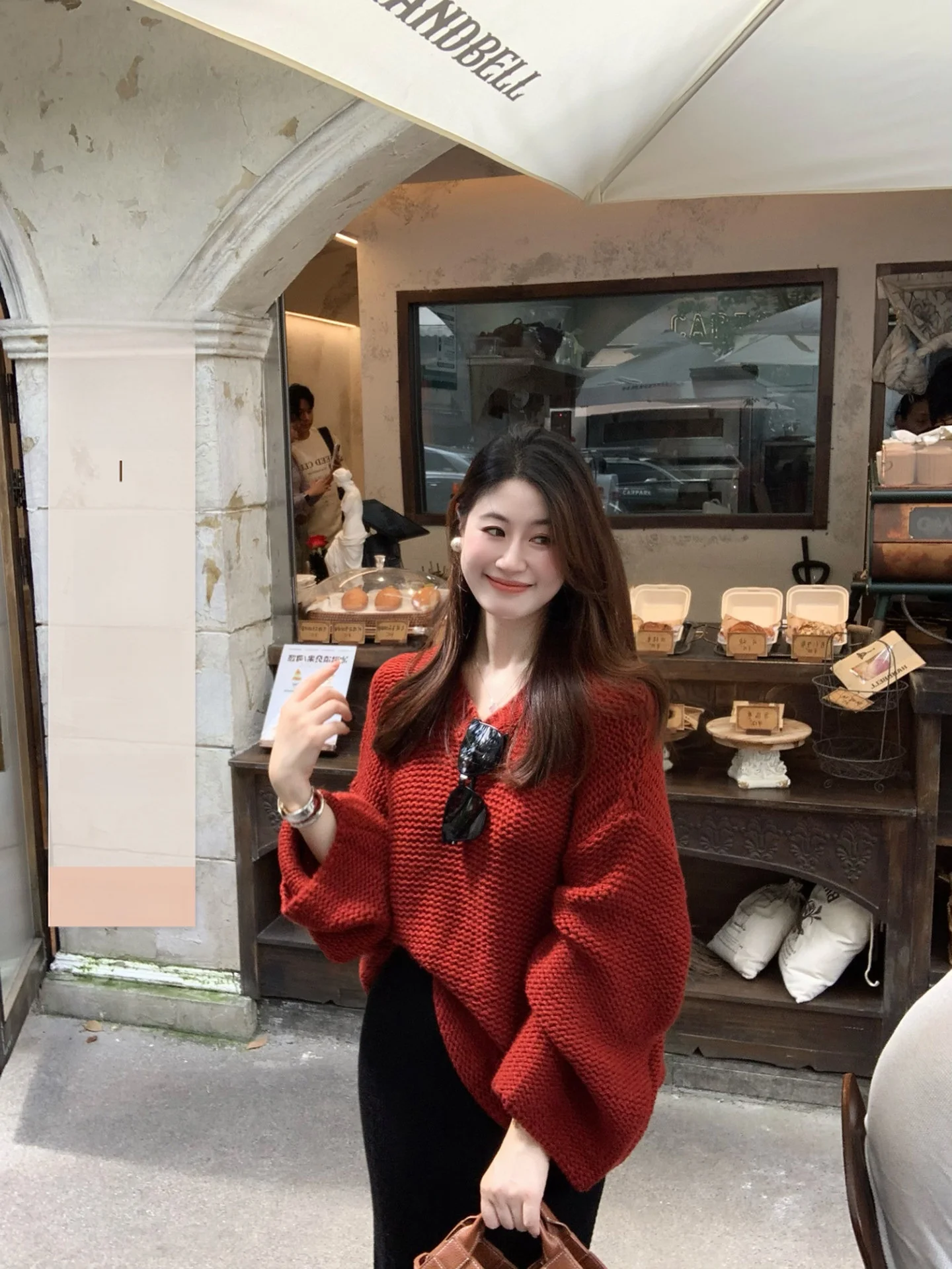 

Уютный вязаный шерстяной свитер с V-образным вырезом, длинный рукав, осенне-зимний, модный, женский, из кашемировой пряжи, для повседневной носки