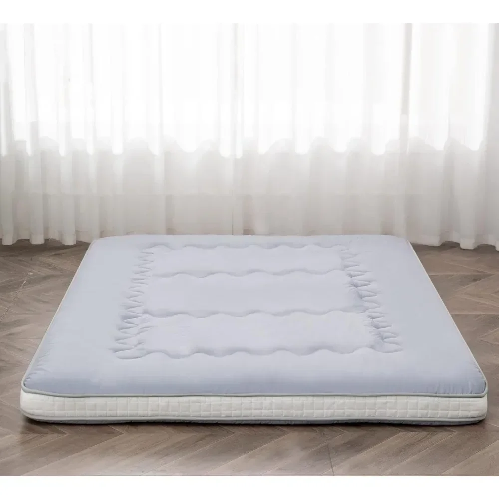 

Japanese Floor Futon Mattress Mat Extra Thick Folding Roll Up Bed for Guest,Lounger and Tavel