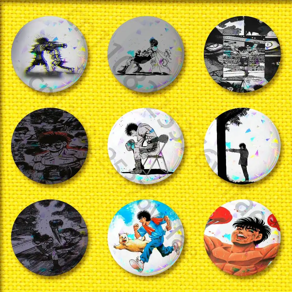 

Boxing H-Hajime no Ippo Makunouchi Badges 32mm 25mm 44mm 75mm 58mm Round Pin Brooch Hat Cap Souvenir Cosplay Gift Decorations