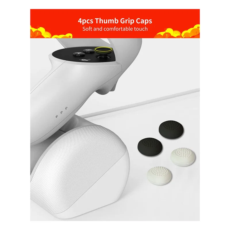 11 In 1 VR Joystick Replacement Kit For Oculus Quest 2 Controller VR Handle Repair Kit With Thumbstick Grips For Quest 3